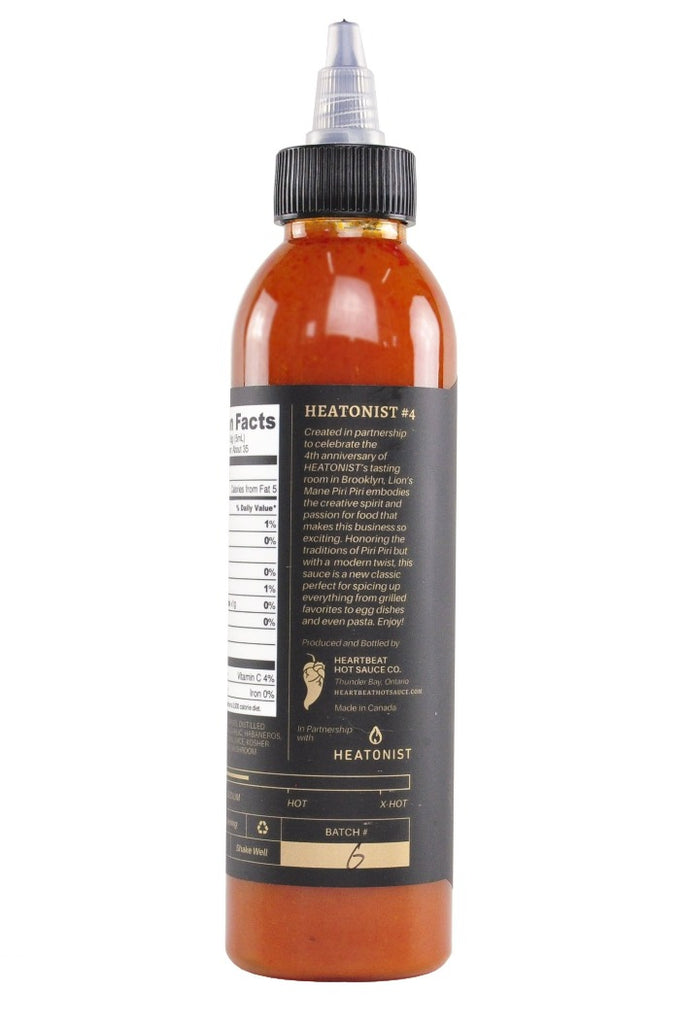 HEATONIST No. 4 Lion's Mane Piri Piri Hot Sauce | Heartbeat Hot Sauce