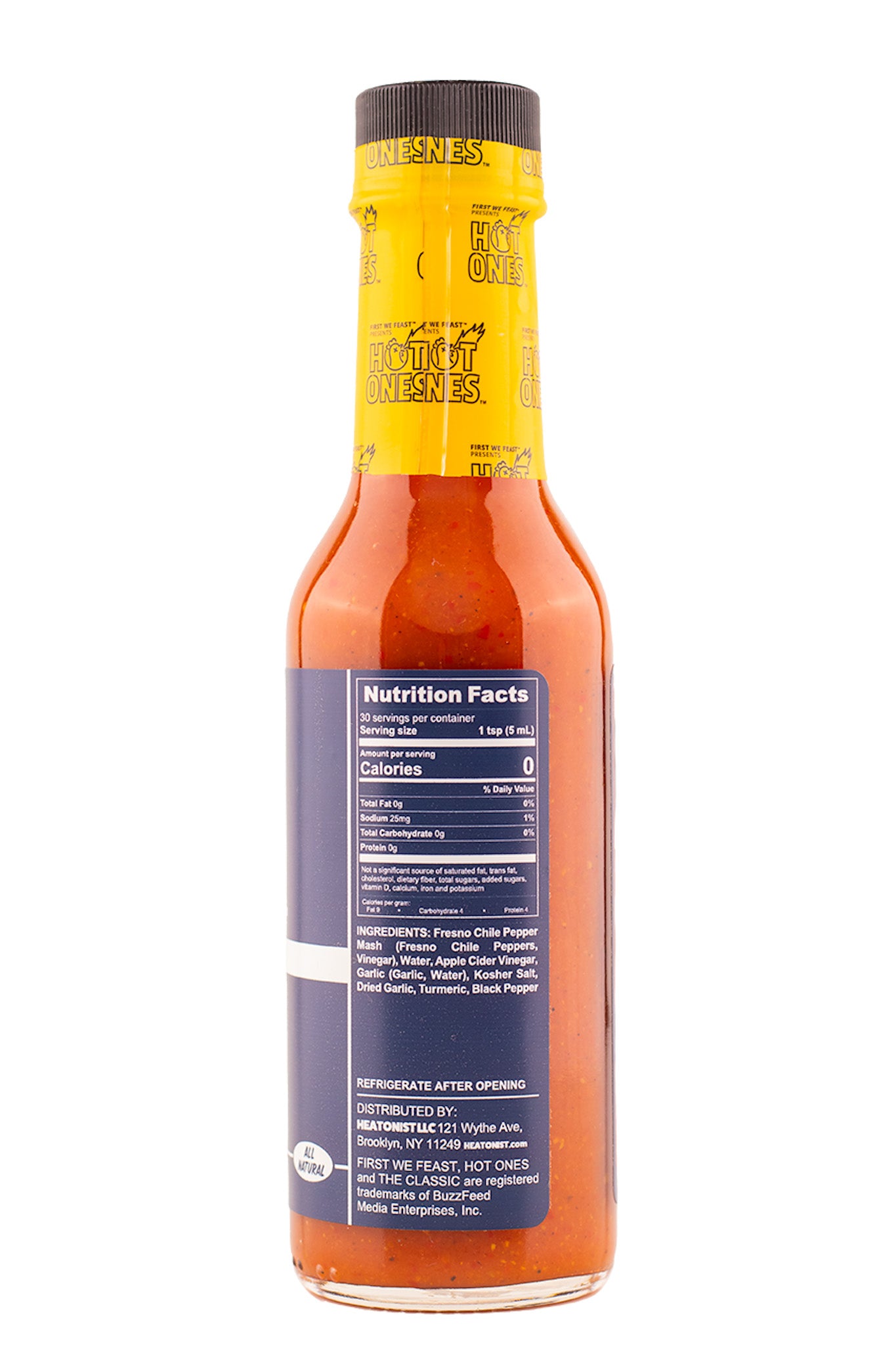 Hot Ones Hot Sauce The Classic Garlic Fresno | HEATONIST