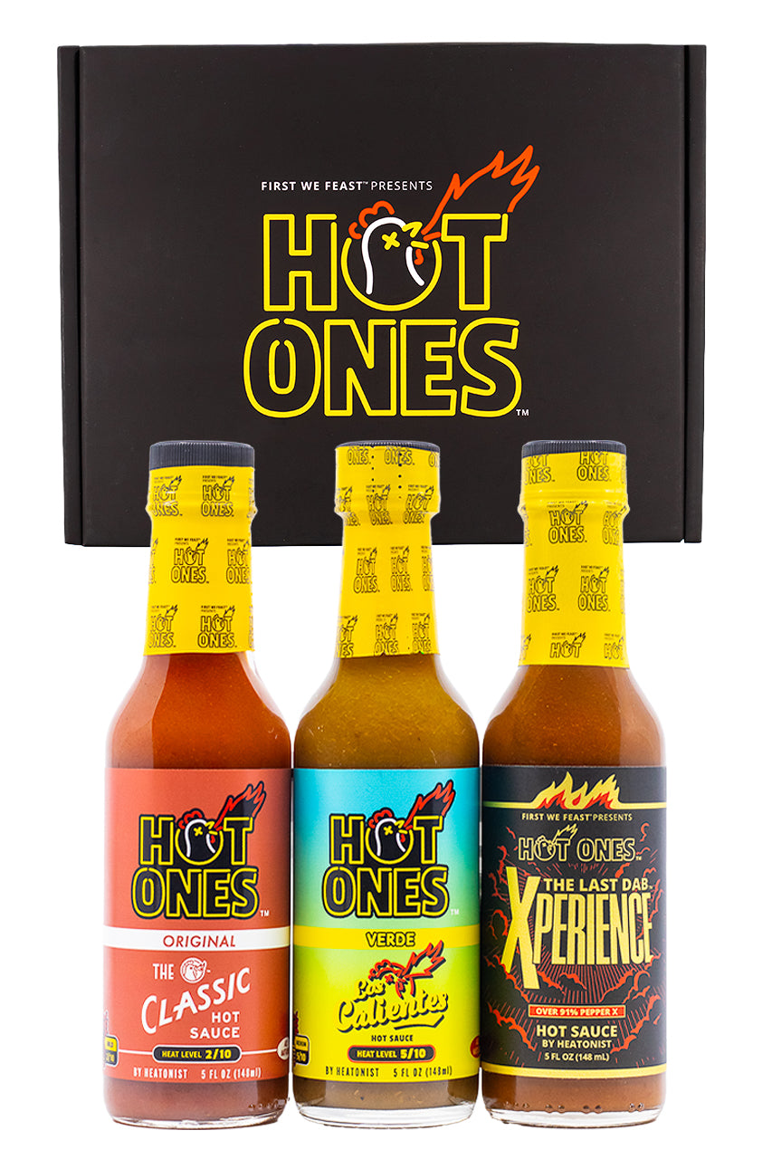 Hot sauce ポラロイド チソン 公式 Hot Ones Fan Favorite Trio | HEATONIST