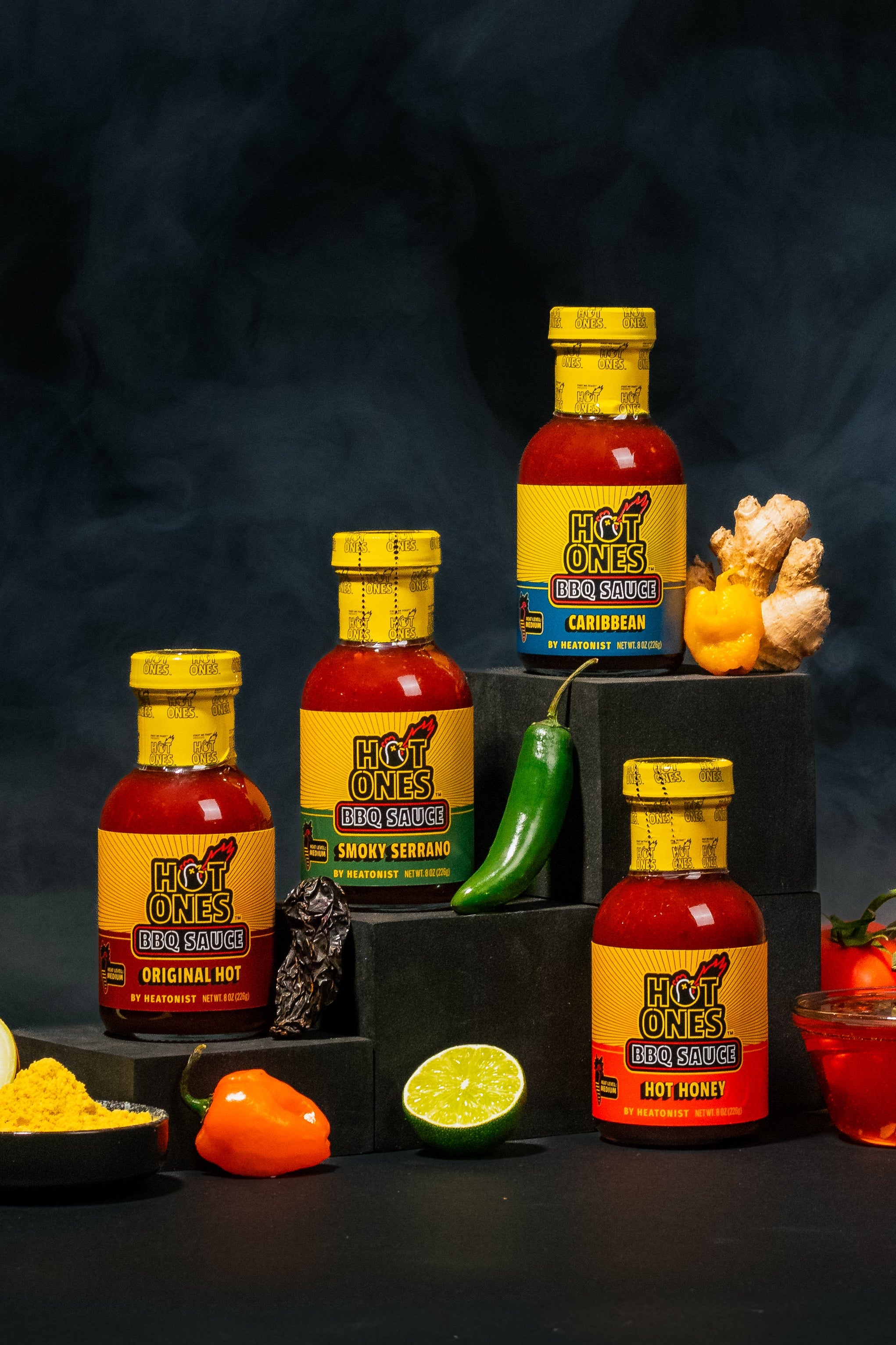 Hot Ones BBQ Trio Pack (Original / Hot Honey / Caribbean) | HEATONIST