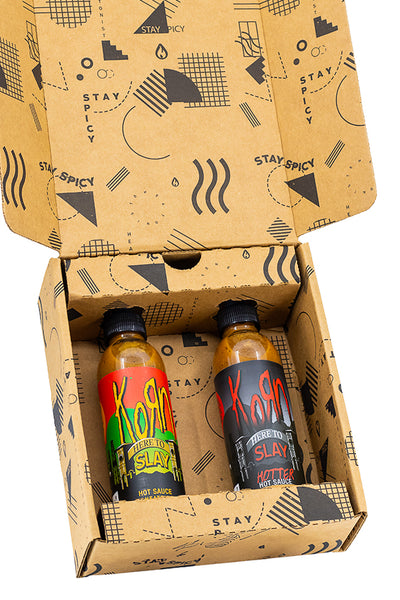 Here to Slay Hot Sauce Duo Pack | KoRn Gift Pack | HEATONIST