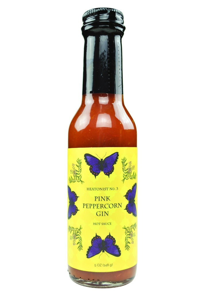 HEATONIST No. 3 Pink Peppercorn Gin Hot Sauce | Butterfly Bakery of Vermont