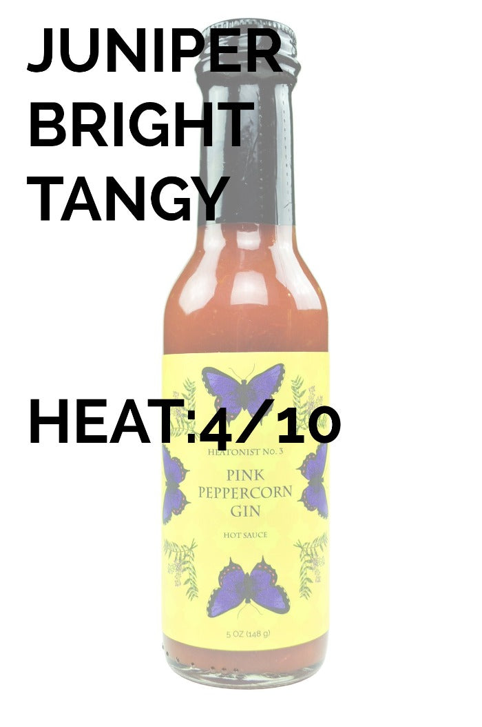 HEATONIST No. 3 Pink Peppercorn Gin Hot Sauce | Butterfly Bakery of Vermont