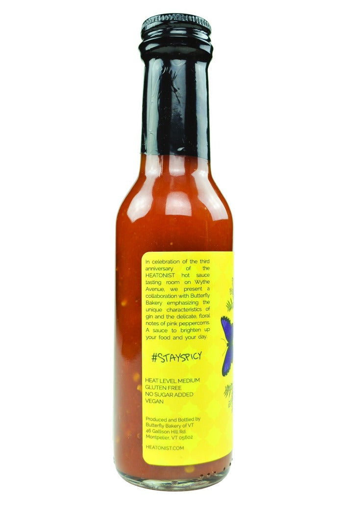 HEATONIST No. 3 Pink Peppercorn Gin Hot Sauce | Butterfly Bakery of Vermont