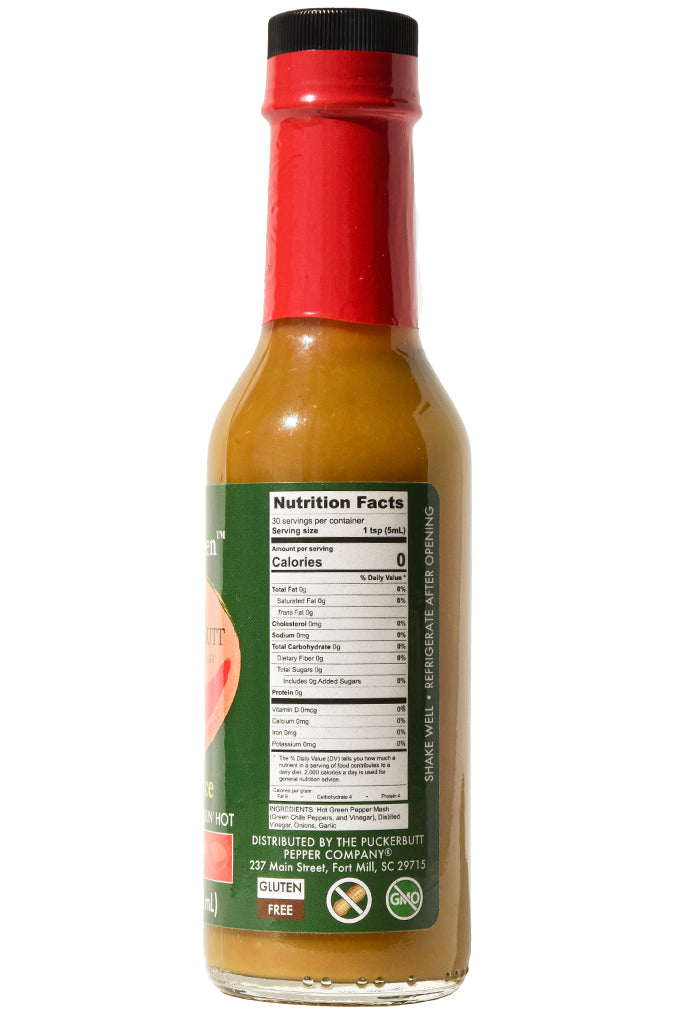 Puckerbutt Pepper Co Extra Mean Green Hot Sauce