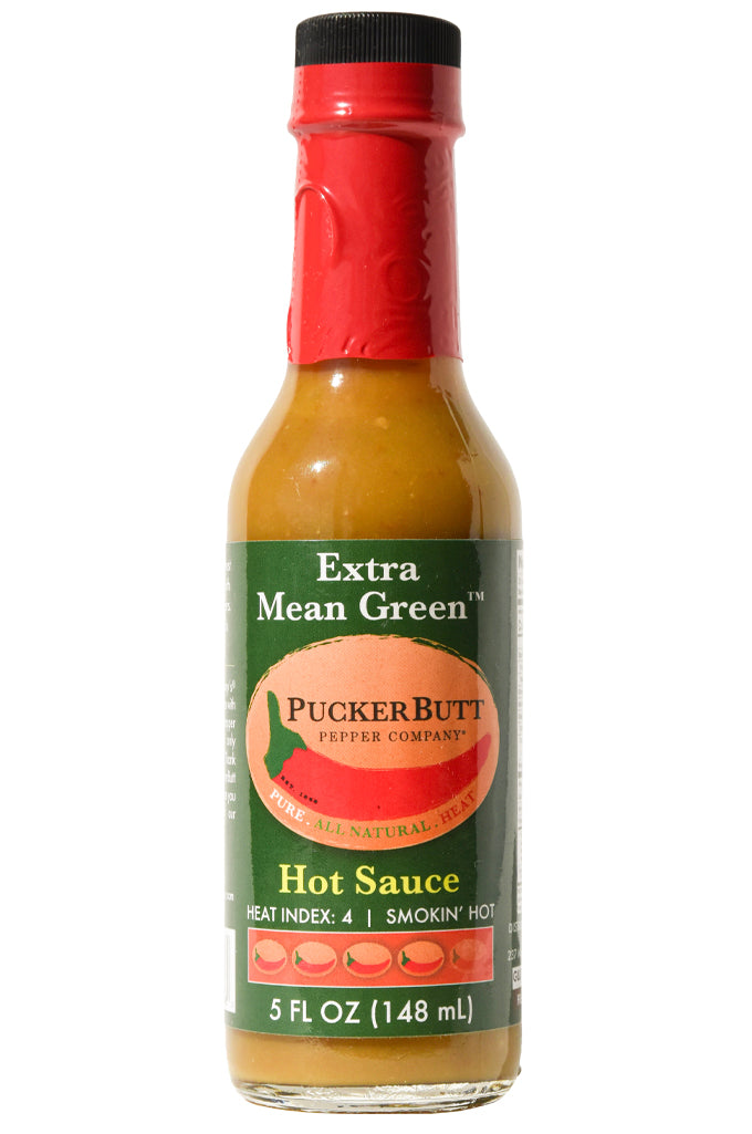 Puckerbutt Pepper Co Extra Mean Green Hot Sauce