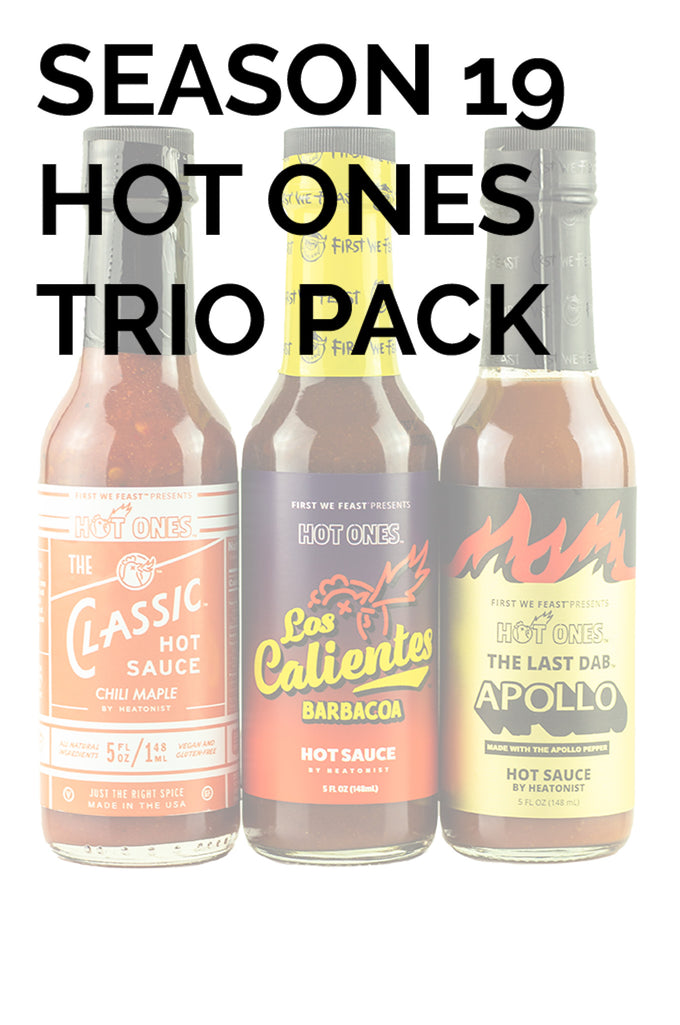  Hot Ones - Trio Pack - Classic, Los Calientes, The Last Dab  Apollo hot sauce : Everything Else