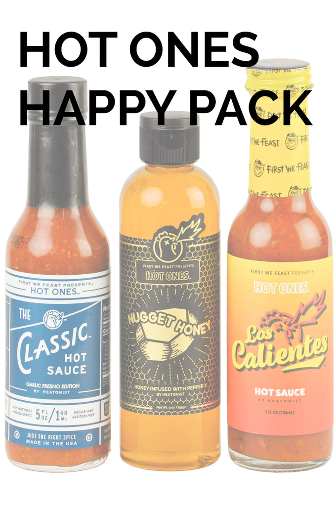 Hot Ones Hot Sauce Party Pack 5 Ounce *Pack of 5 Boxed Gift Set