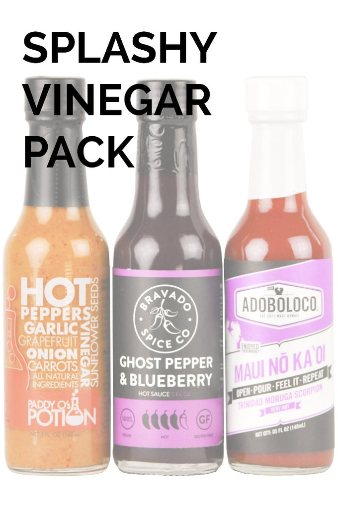 Splashy Vinegar Hot Sauce Trio Pack